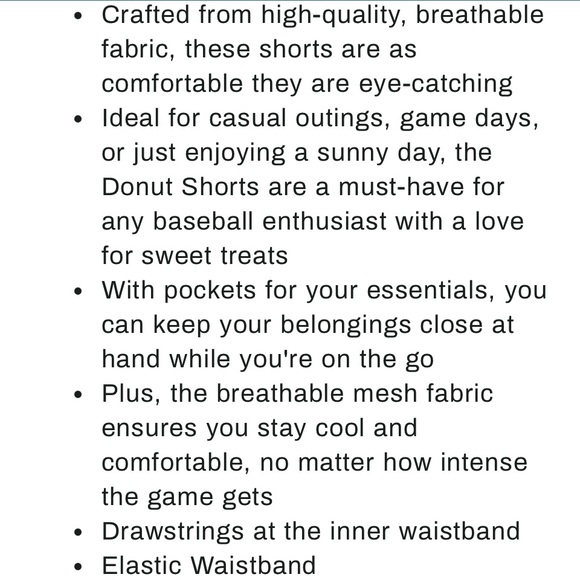 Baseball Lifestyle 101 boys' Donut print shorts - Picture 5 of 6